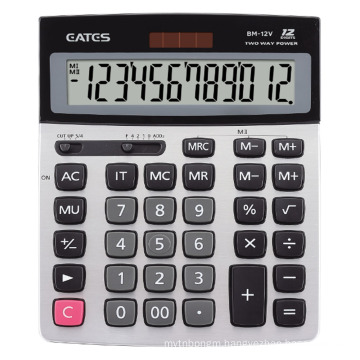 12 Digits Big Display Screen General Purpose Calculator Office Calculator With Retractable Bracket